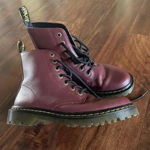 Dr Marten burgundy boots